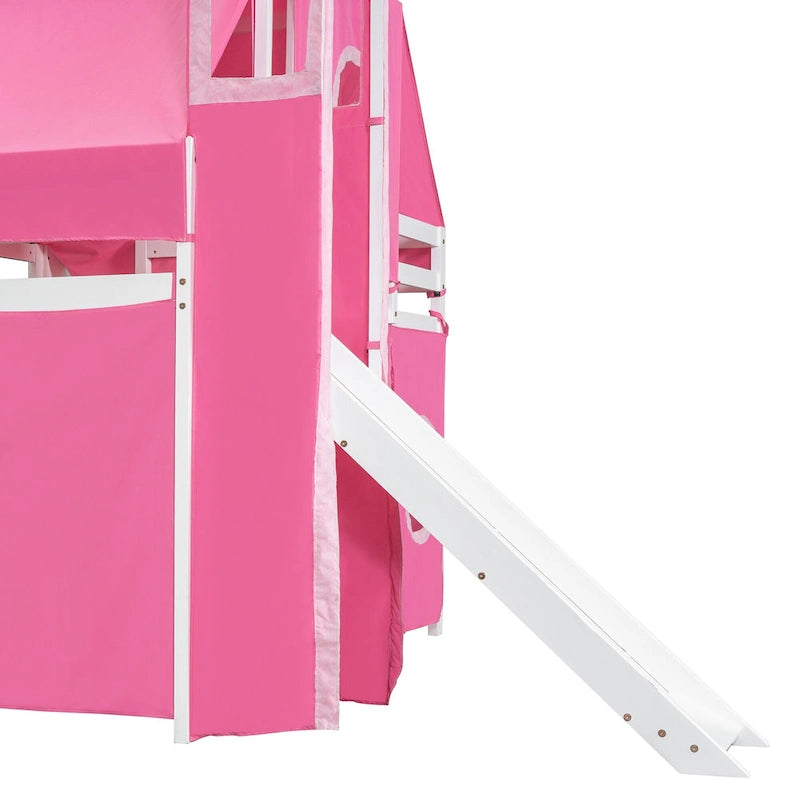 Lit mezzanine avec tente et tour