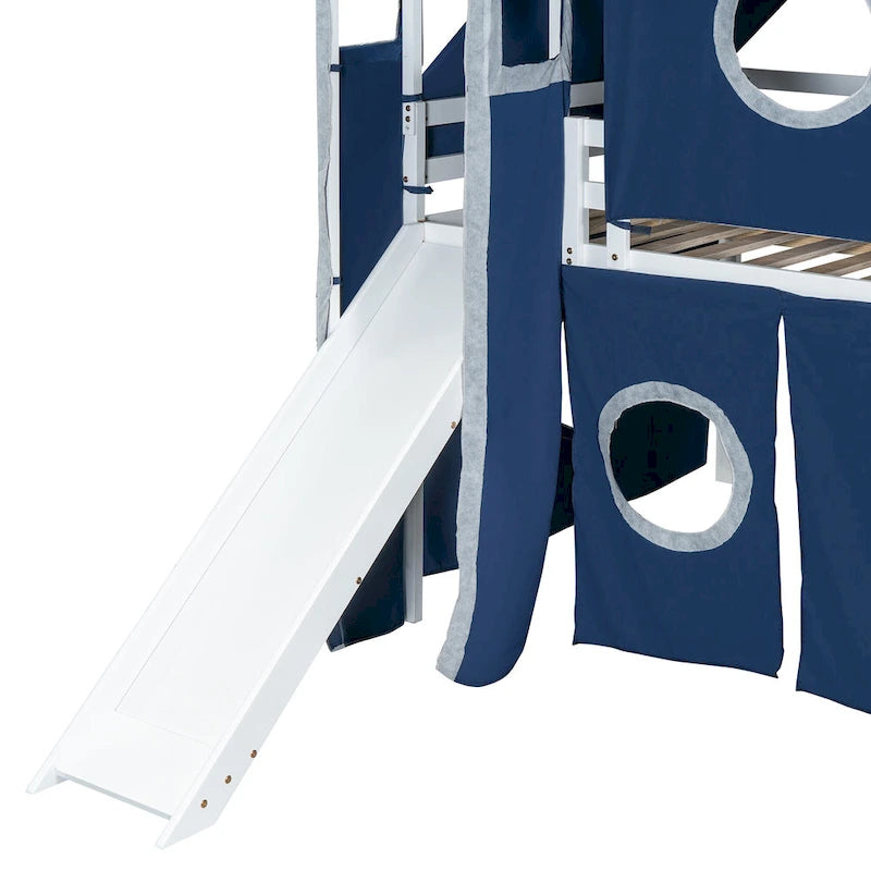 Lit mezzanine avec tente et tour