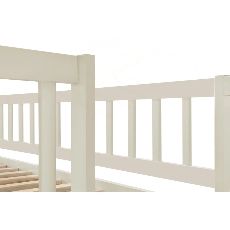 Lit superposé polyvalent avec escalier, rangement supplémentaire et caractéristiques de sécurité