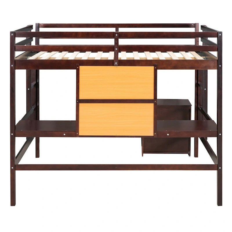 Lit mezzanine avec bureau et planche à écrire en pin massif