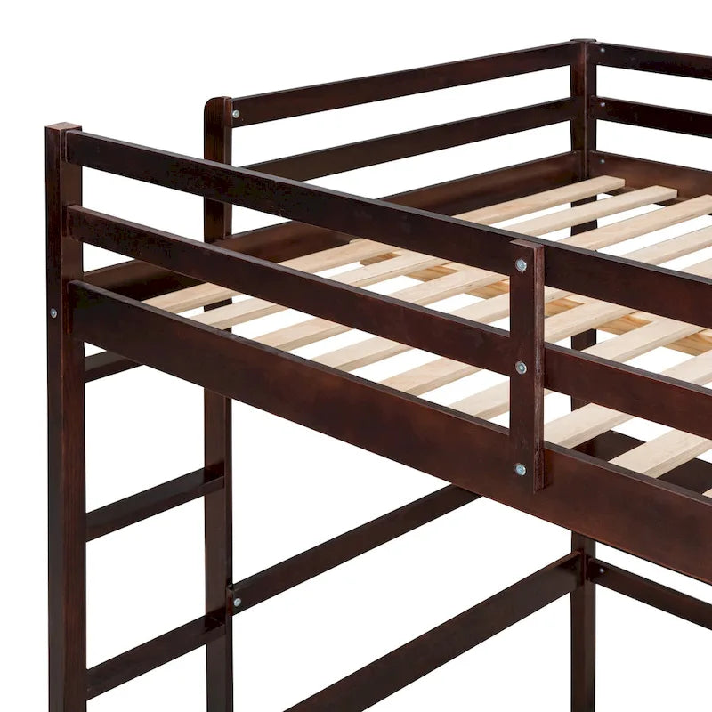 Lit mezzanine avec bureau et planche à écrire en pin massif