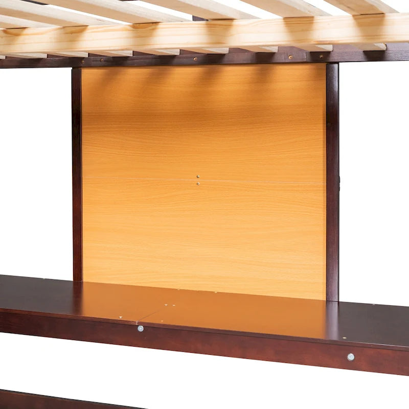 Lit mezzanine avec bureau et planche à écrire en pin massif