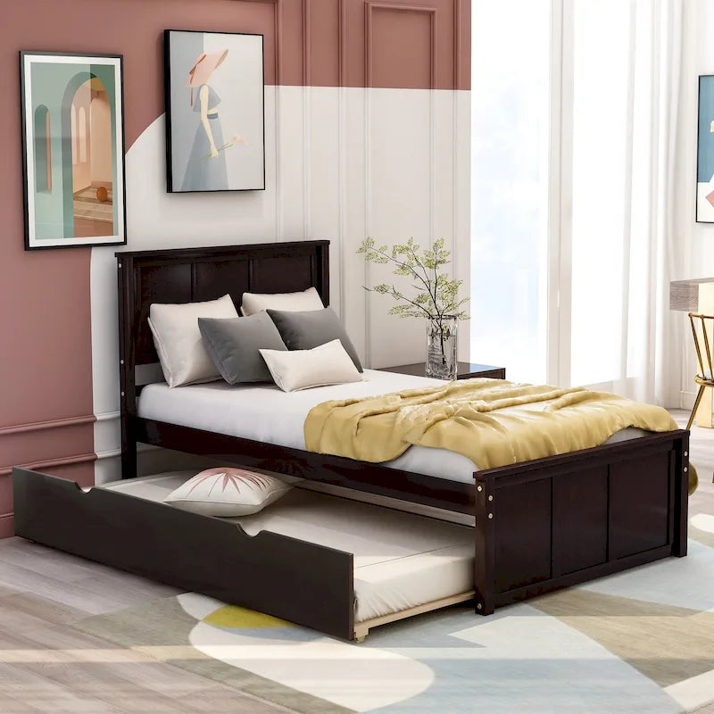 Lit plateforme Espresso avec lit gigogne double