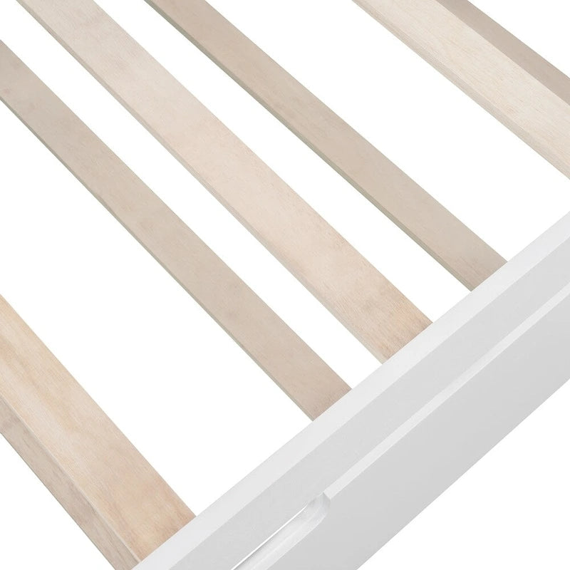 Lit de repos double en bois avec lit gigogne, canapé-lit pour chambre à coucher ou salon