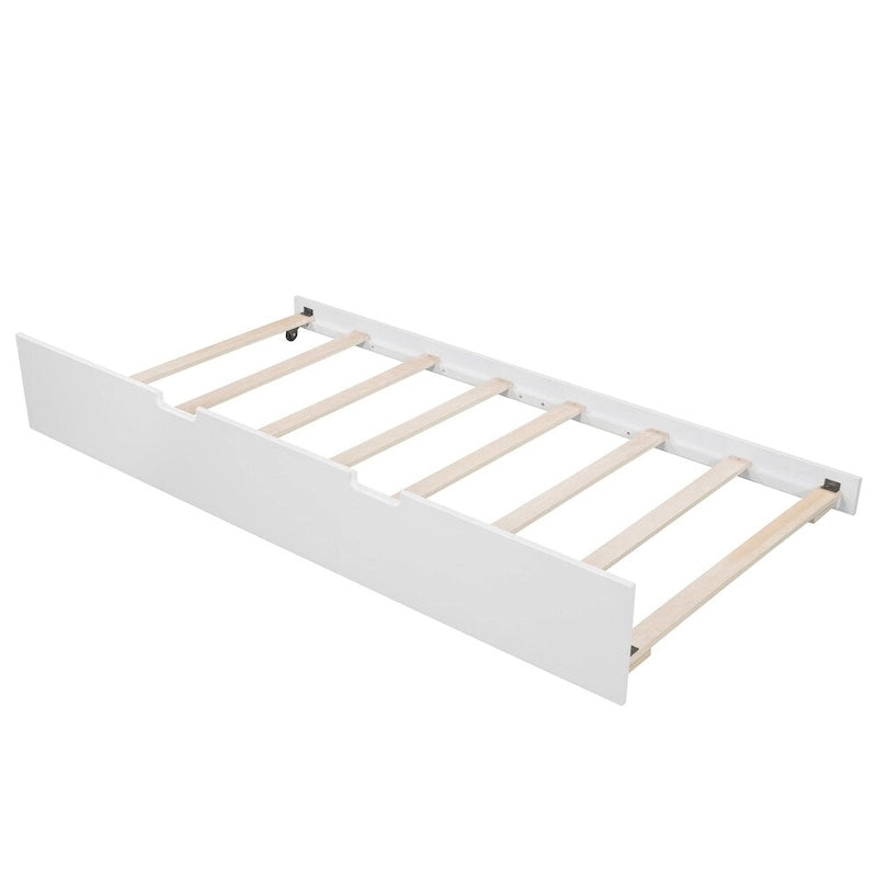 Lit de repos double en bois avec lit gigogne, canapé-lit pour chambre à coucher ou salon