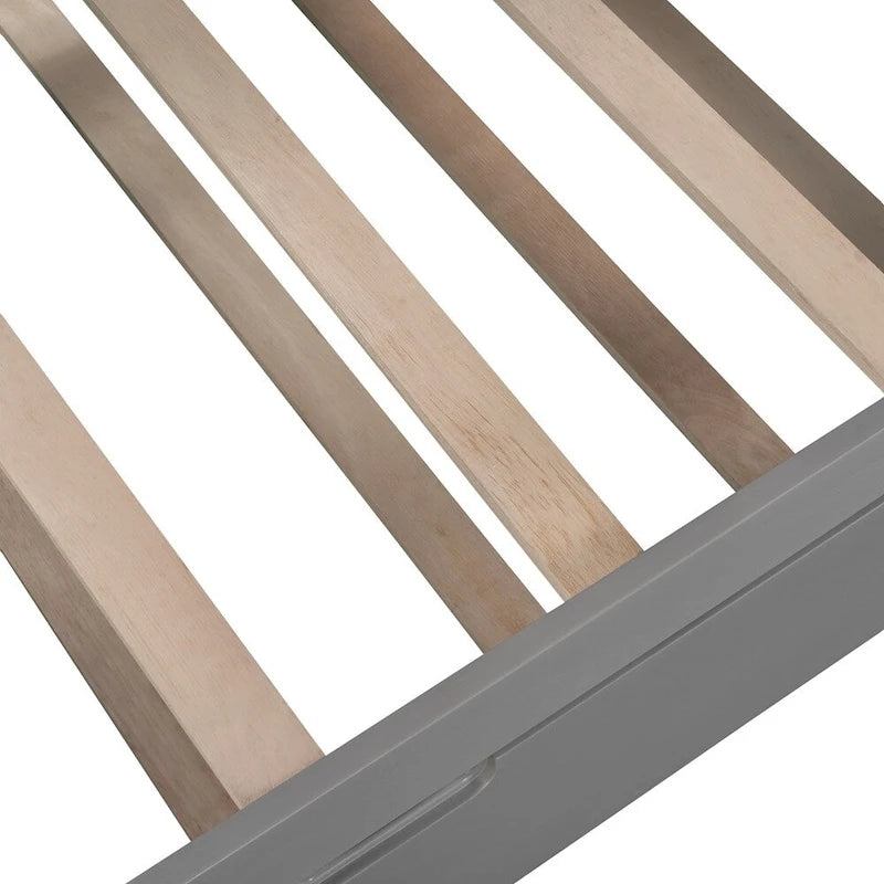 Lit de repos double en bois avec lit gigogne, canapé-lit pour chambre à coucher ou salon