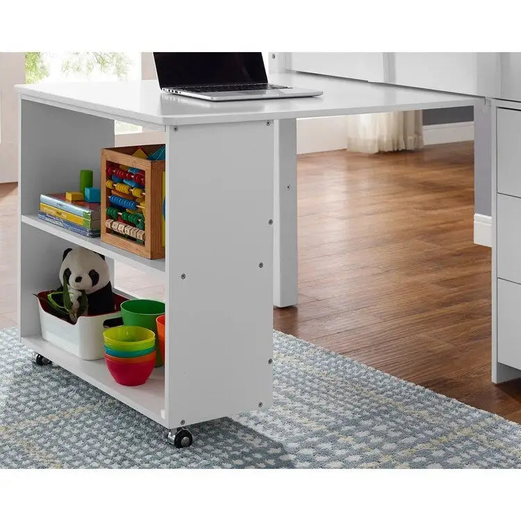 Lit mezzanine jumeau avec bureau, lit mezzanine jumeau bas pour enfants avec rangement, lit mezzanine en pin pour enfants, lit mezzanine jumeau avec armoire