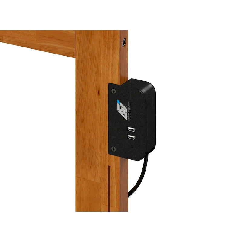 Lit plateforme avec pied de lit assorti et lit gigogne double
