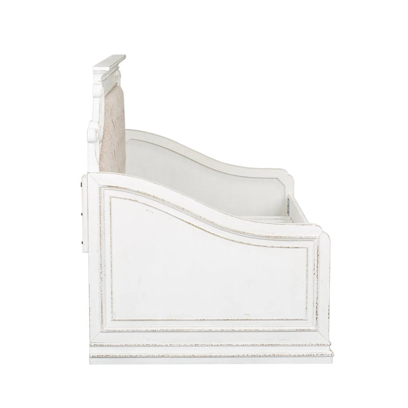 Lit de repos jumeau blanc antique sans lit gigogne