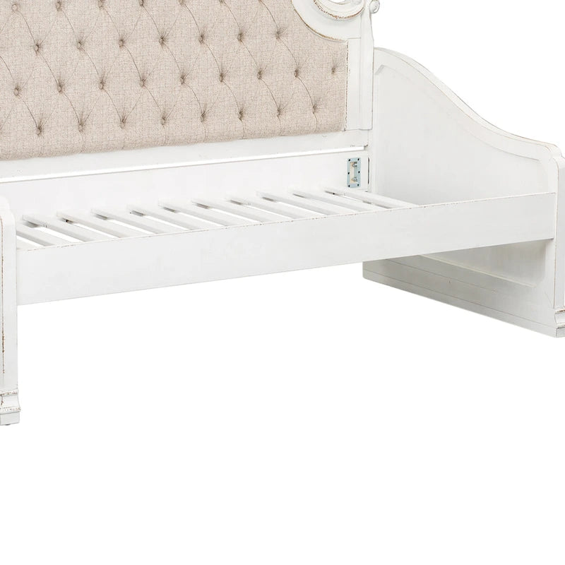 Lit de repos jumeau blanc antique sans lit gigogne