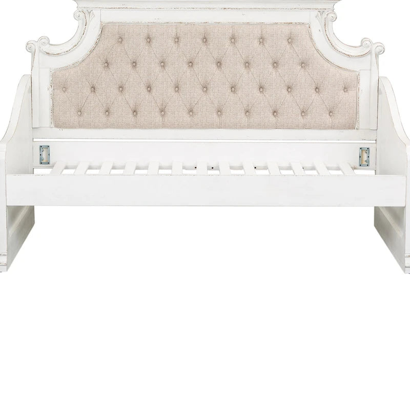 Lit de repos jumeau blanc antique sans lit gigogne